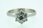 Anello a Fiore di Diamanti taglio Brillanti ct.0.36  cod. 3901 TR 